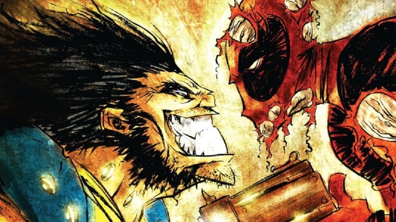 Deadpool and Wolverine stand face-to-face