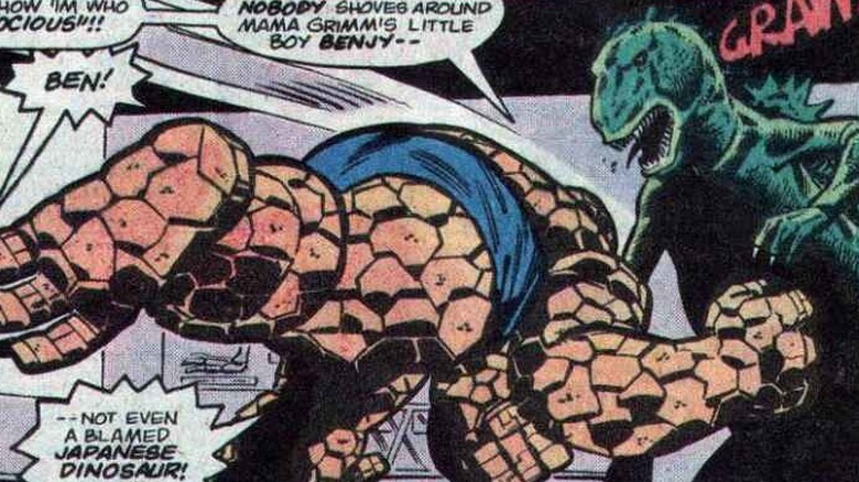 The Thing charging Godzilla