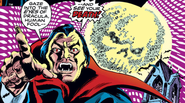 Dracula taunts and challenges a human