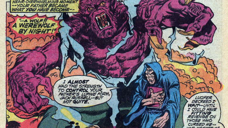 Werewolf looming over Aelfric