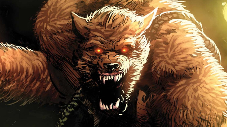 Jake Gomez's werewolf snarling