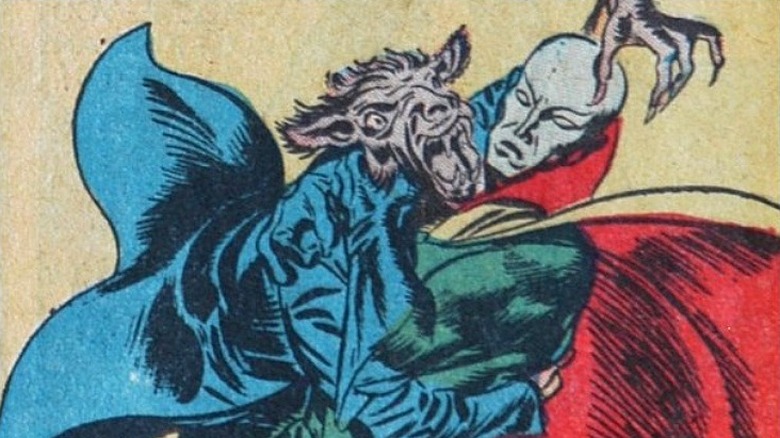 Vision battles a werewolf