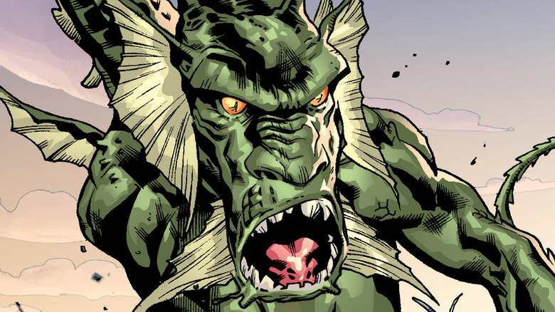 Fin Fang Foom shouting angrily