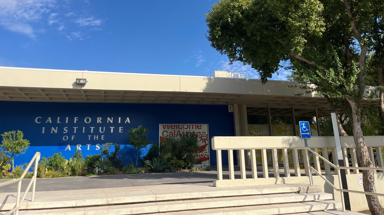 CalArts blue wall building