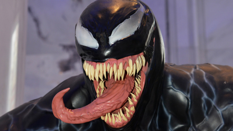 Venom figure showing off tongue