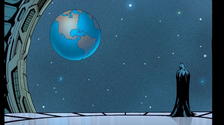 Batman aboard his space station