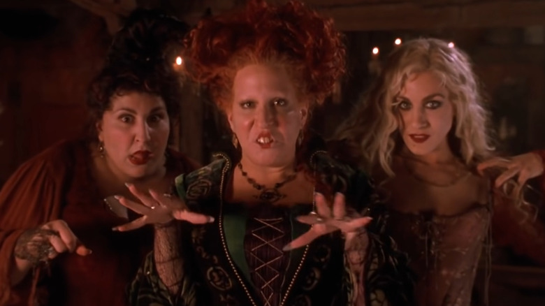 Mary, Winifred and Sarah casting a spell