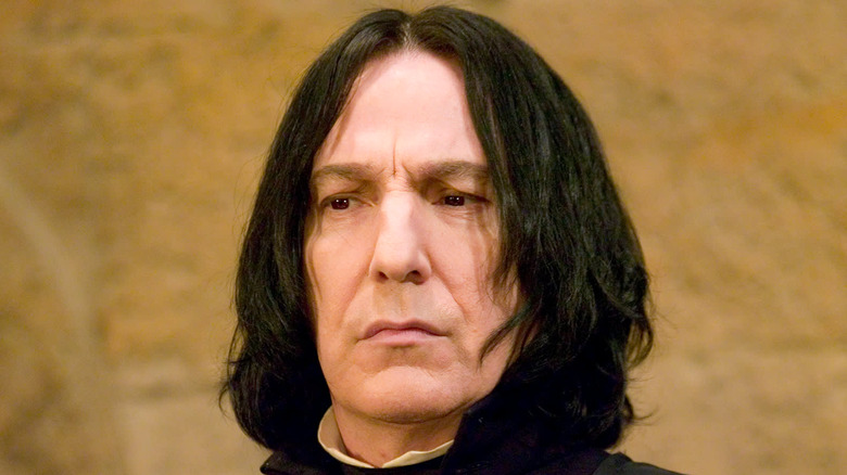 Snape grimacing