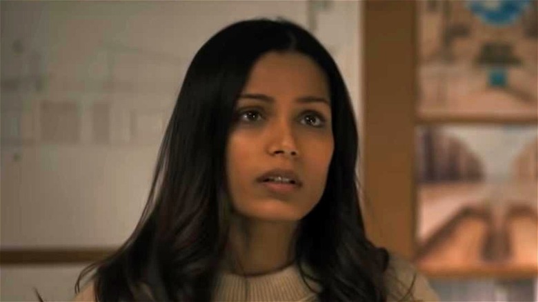 Frieda Pinto looking disappointed