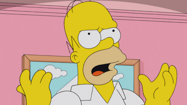 Homer being angry