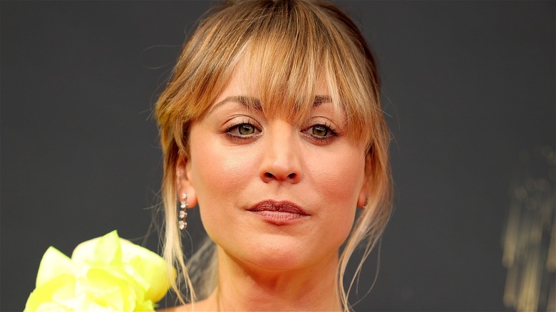 Kaley Cuoco with bangs