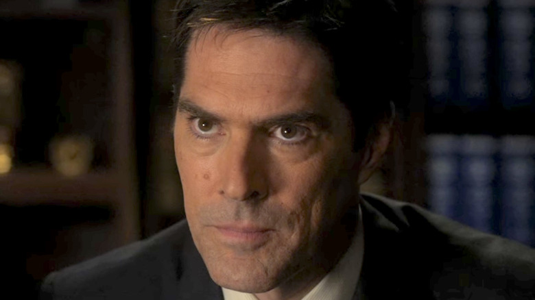 Hotch looking serious