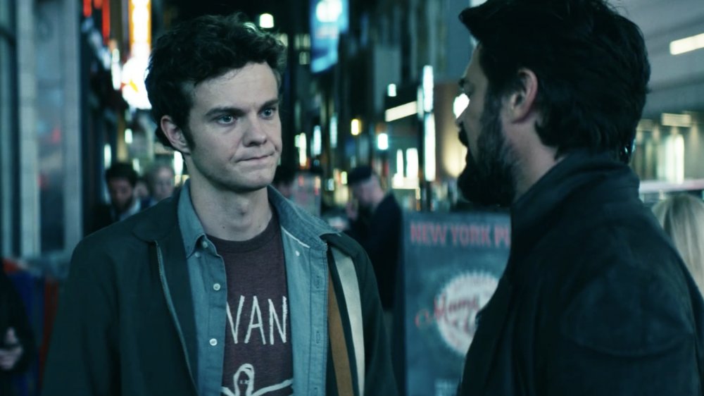 Jack Quaid as Hughie Campbell on The Boys season 1, episode 1