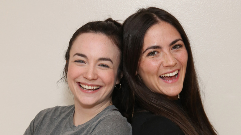 Ismenia Mendes and Isabelle Fuhrman laughing