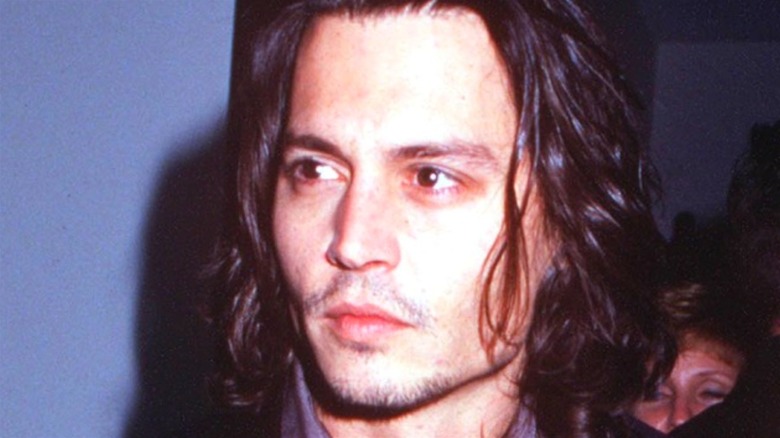 Johnny Depp looking off-camera