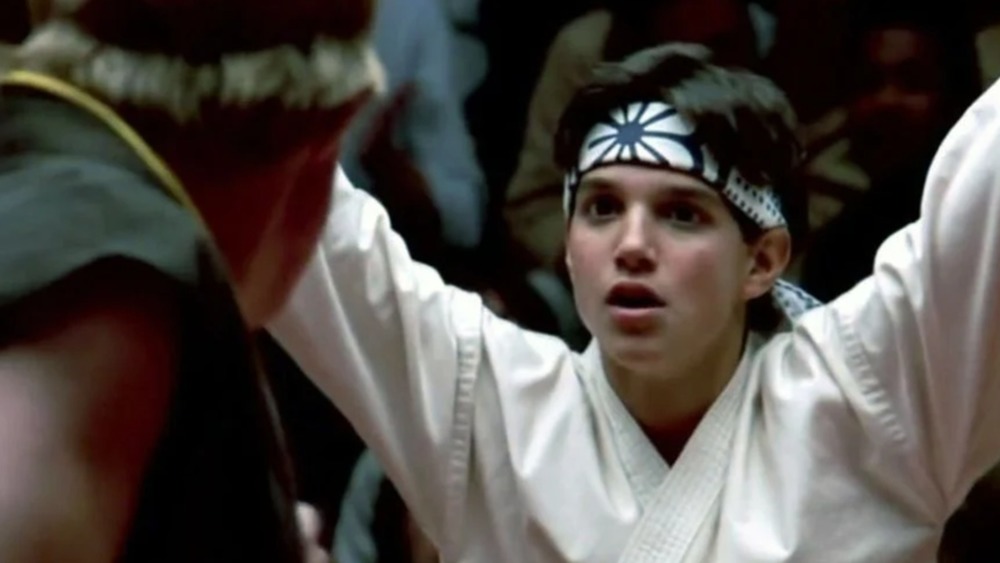 Daniel LaRusso facing Johnny Lawrence