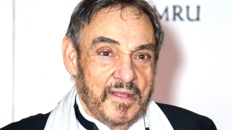 John Rhys-Davies speaking during press photo