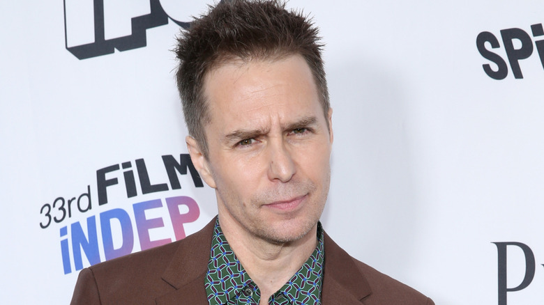 Sam Rockwell looking serious