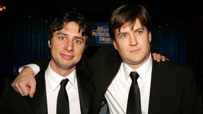 Bill Lawrence and Zach Braff posing