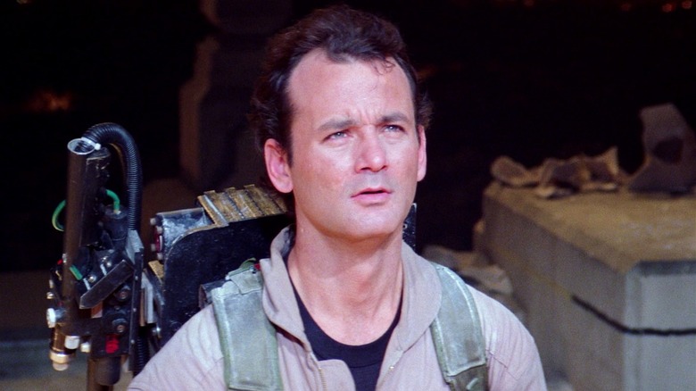 Peter in Ghostbusters looking up