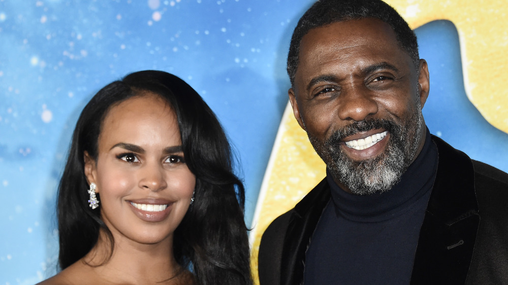 Idris and Sabrina Elba posing
