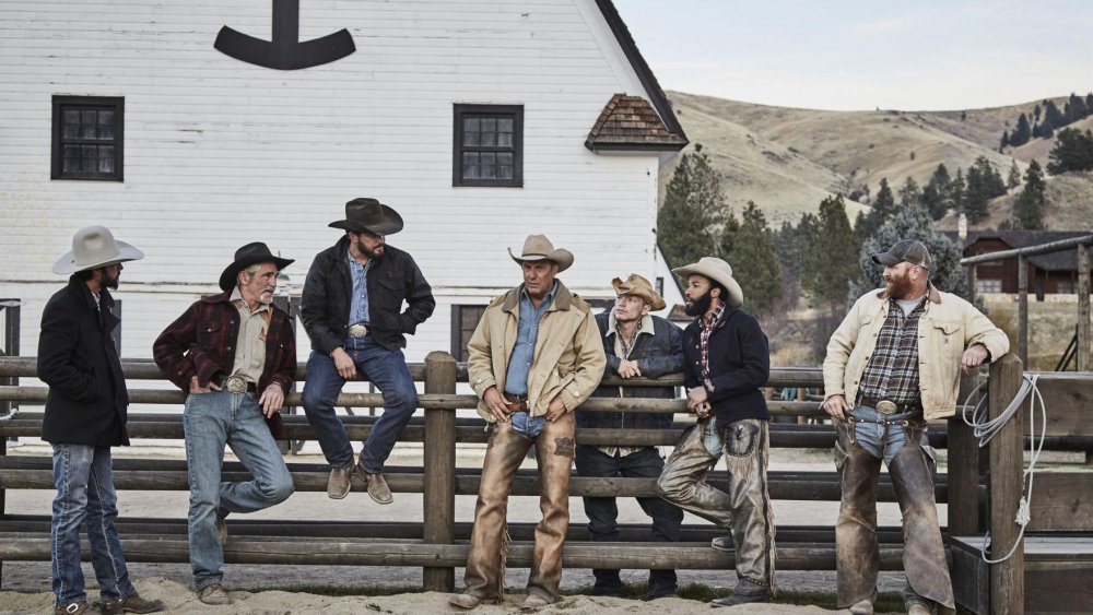 A still of some of the cast of Yellowstone