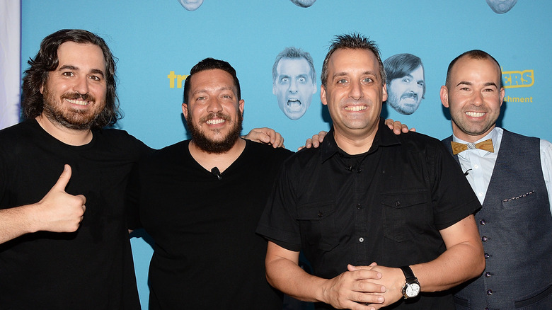 The Impractical Jokers smiling