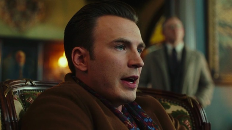Chris Evans Ransom Drysdale sitting talking