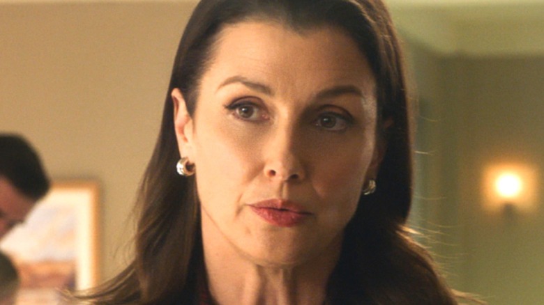 Bridget Moynahan looking stern