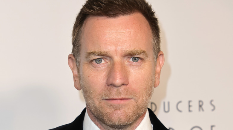 Ewan McGregor looking serious