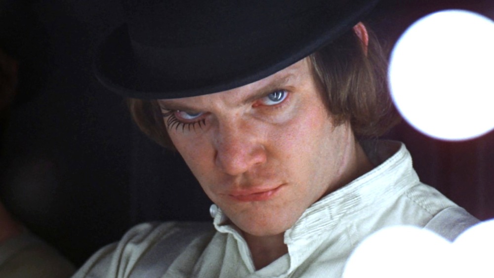 Alex DeLarge smirking in A Clockwork Orange