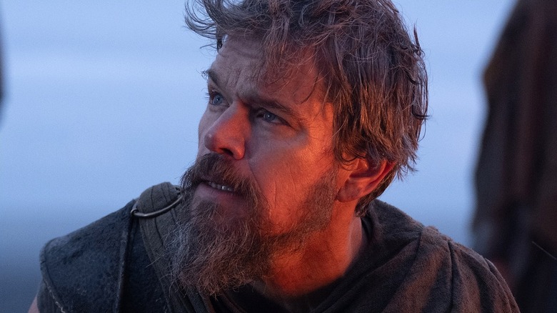 Odysseus looking concerned in The Odyssey