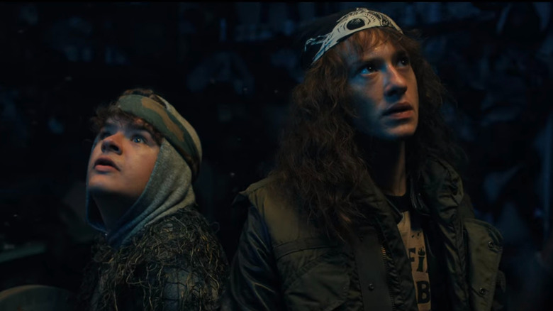 Dustin and Eddie scare expressions