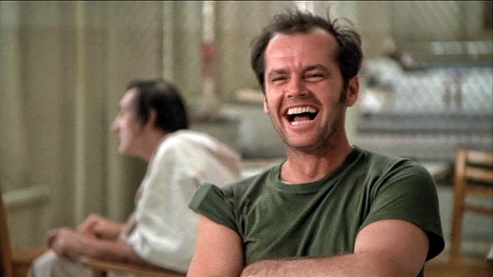 Jack Nicholson stars as R.P. McMurphy in One Flew Over the Cuckoo's Nest