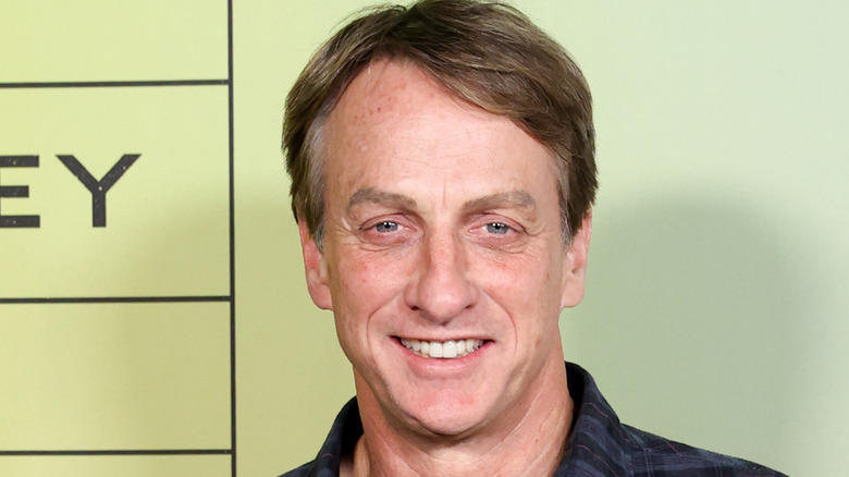 Tony Hawk smiles