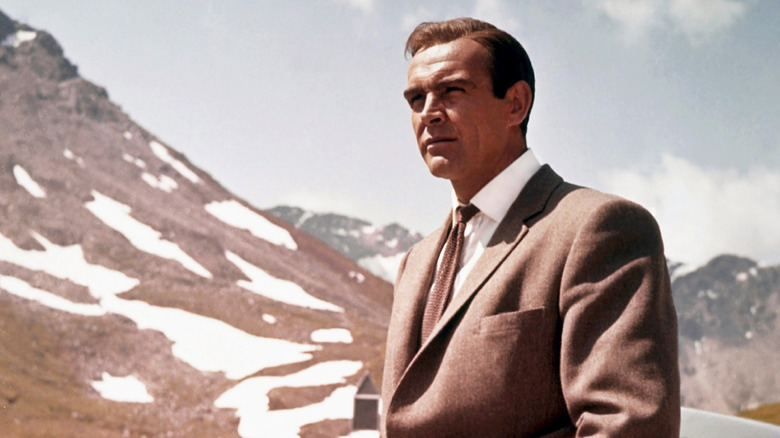 Sean Connery as the original 007 by mountains