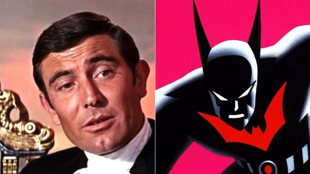 George Lazenby as James Bond and Batman from Batman Beyond