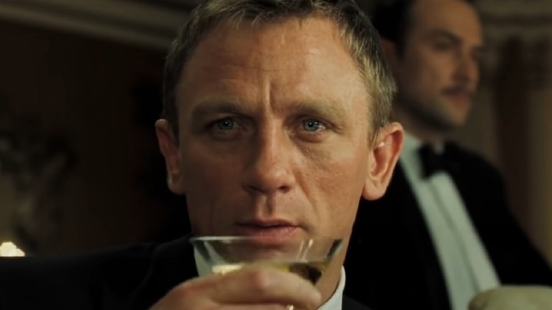 James Bond sipping a martini in Casino Royale