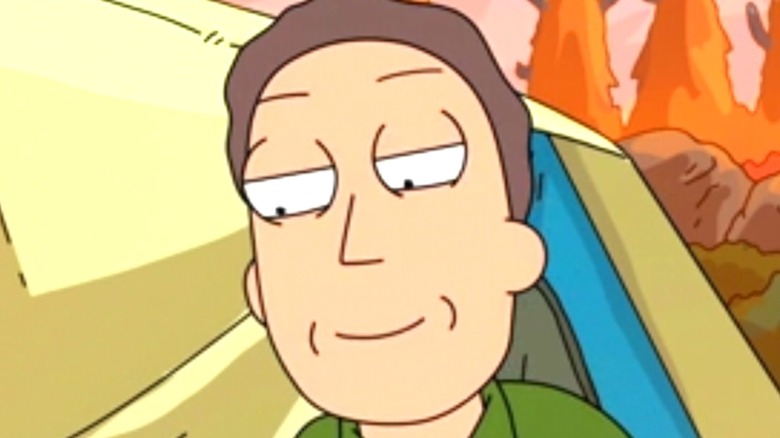 Jerry smiling in Rick and Morty