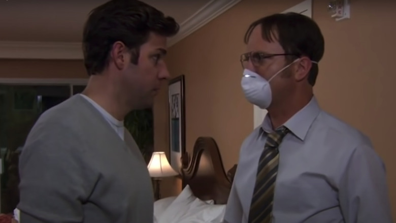 Jim and Dwight talking