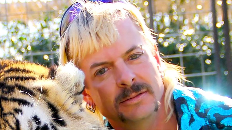 Joe Exotic with a tiger 