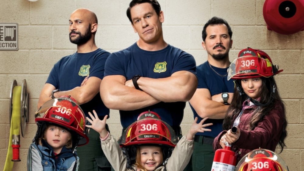 John Cena on the Playing with Fire poster 