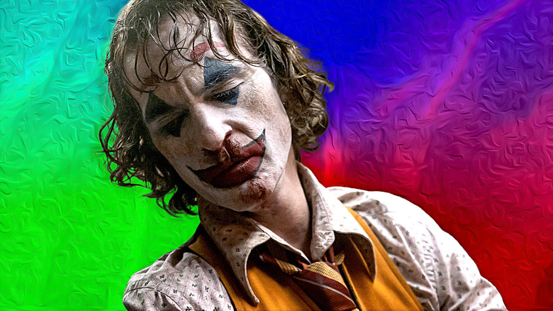 Joker with multicolor background
