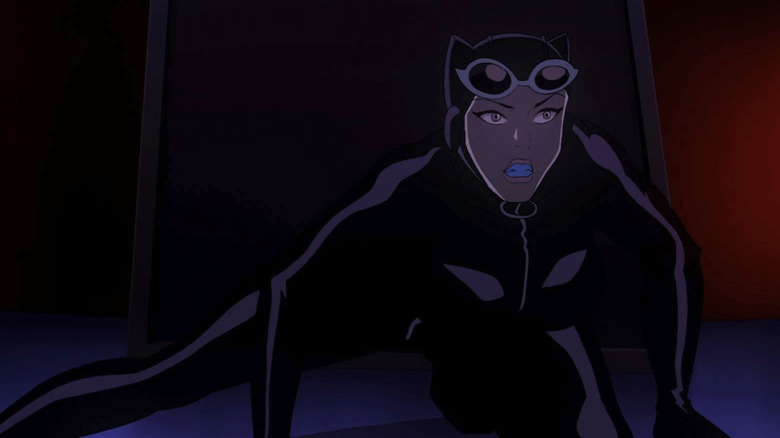 Catwoman posing in costume
