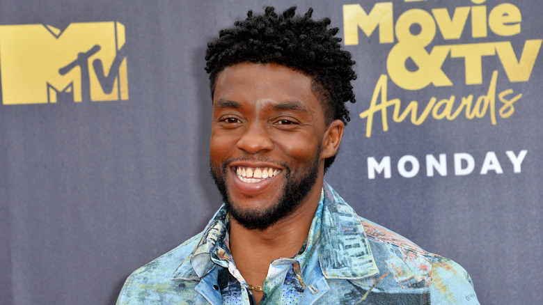 Chadwick Boseman smiling