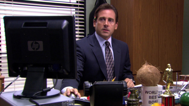 Michael Scott at desk