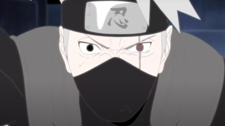 Kakashi using Sharingan