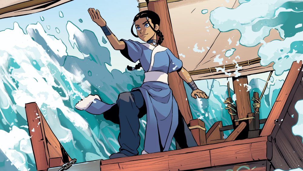 Comic art from Avatar: The Last Airbender - Katara and the Pirate's Silver by Faith Erin Hicks, Tim Hedrick, and Peter Wartman