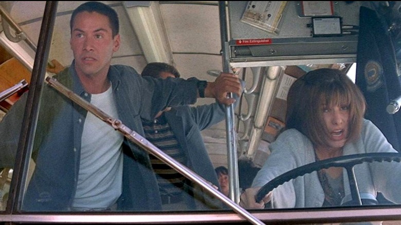 Annie driving bus with Harry