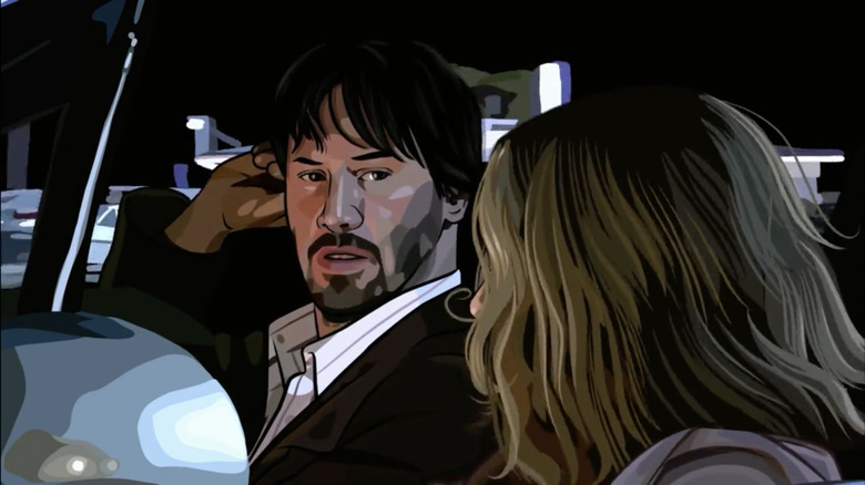 Bob Arctor sitting in the passenger seat